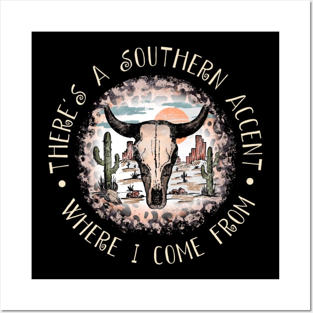 There's A Southern Accent, Where I Come From Bull Leopard Cactus Wall Art by Creative feather